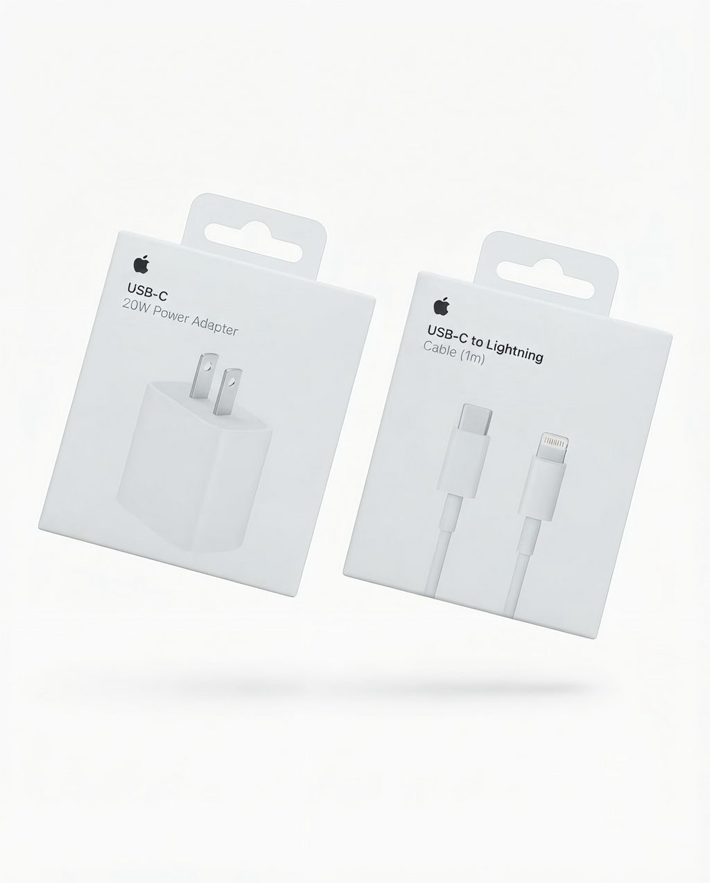 Cable USB-C a Lightning Carga Rapida De un Metro con Cubo de carga