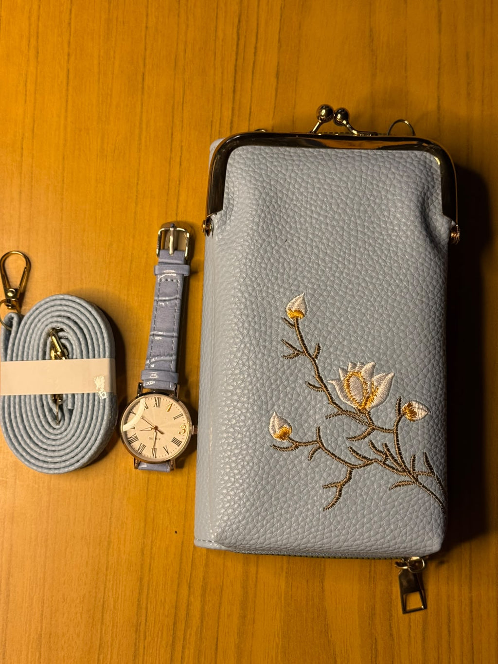 Set Fossil, Bolso y Reloj Elegante