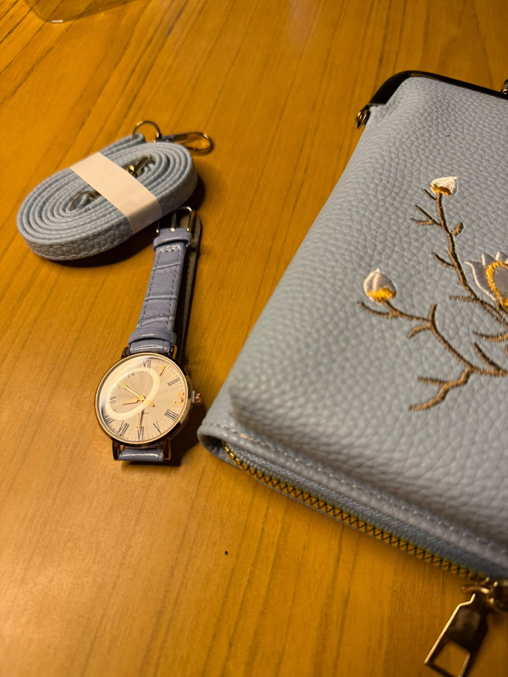 Set Fossil, Bolso y Reloj Elegante