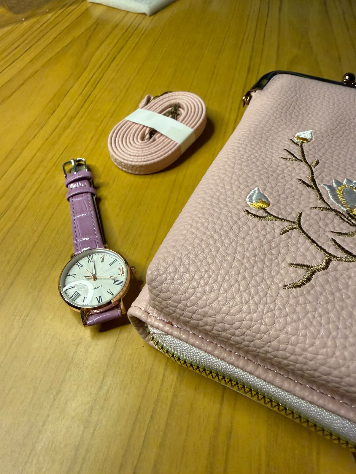 Set Fossil, Bolso y Reloj Elegante