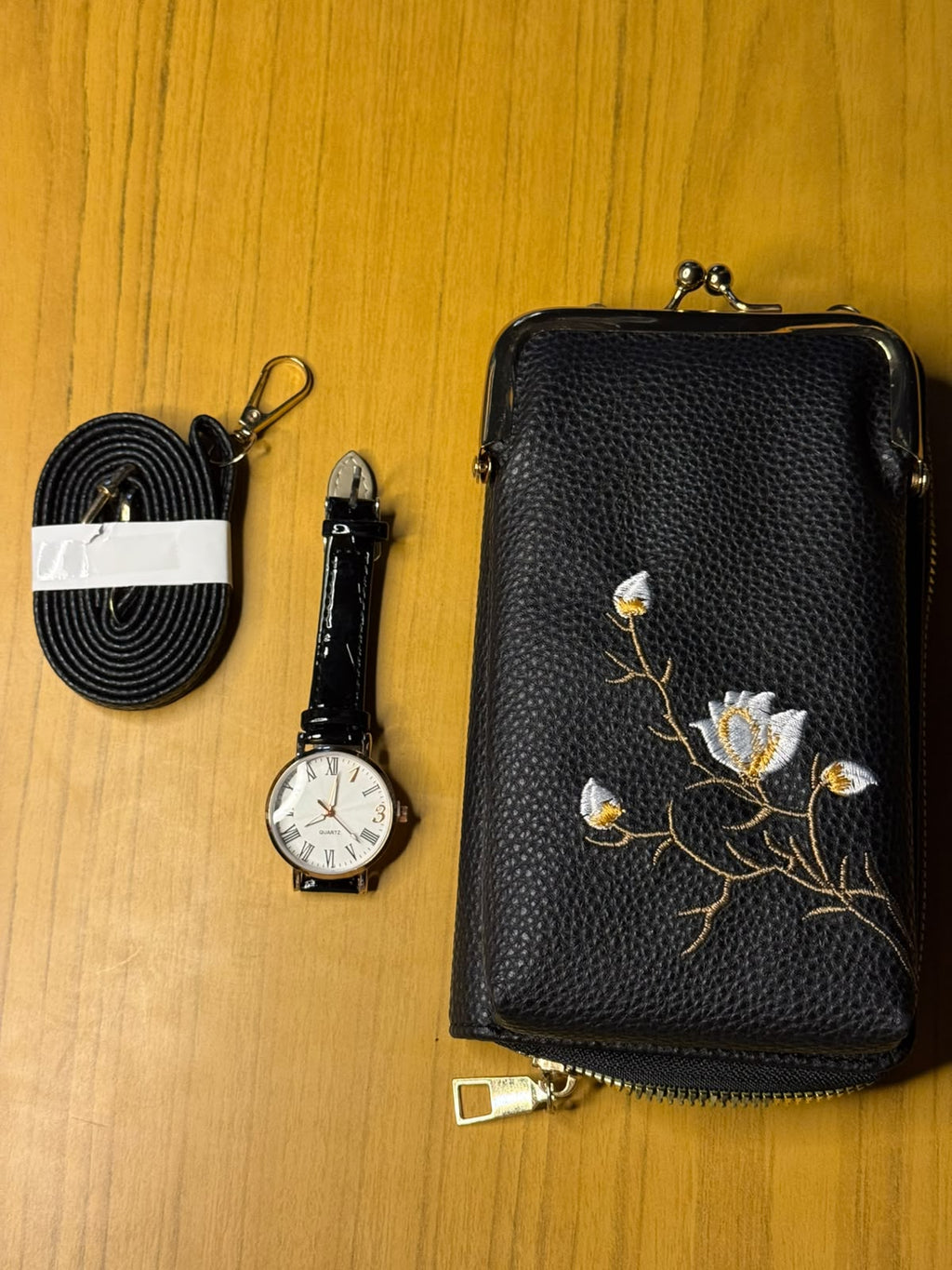Set Fossil, Bolso y Reloj Elegante