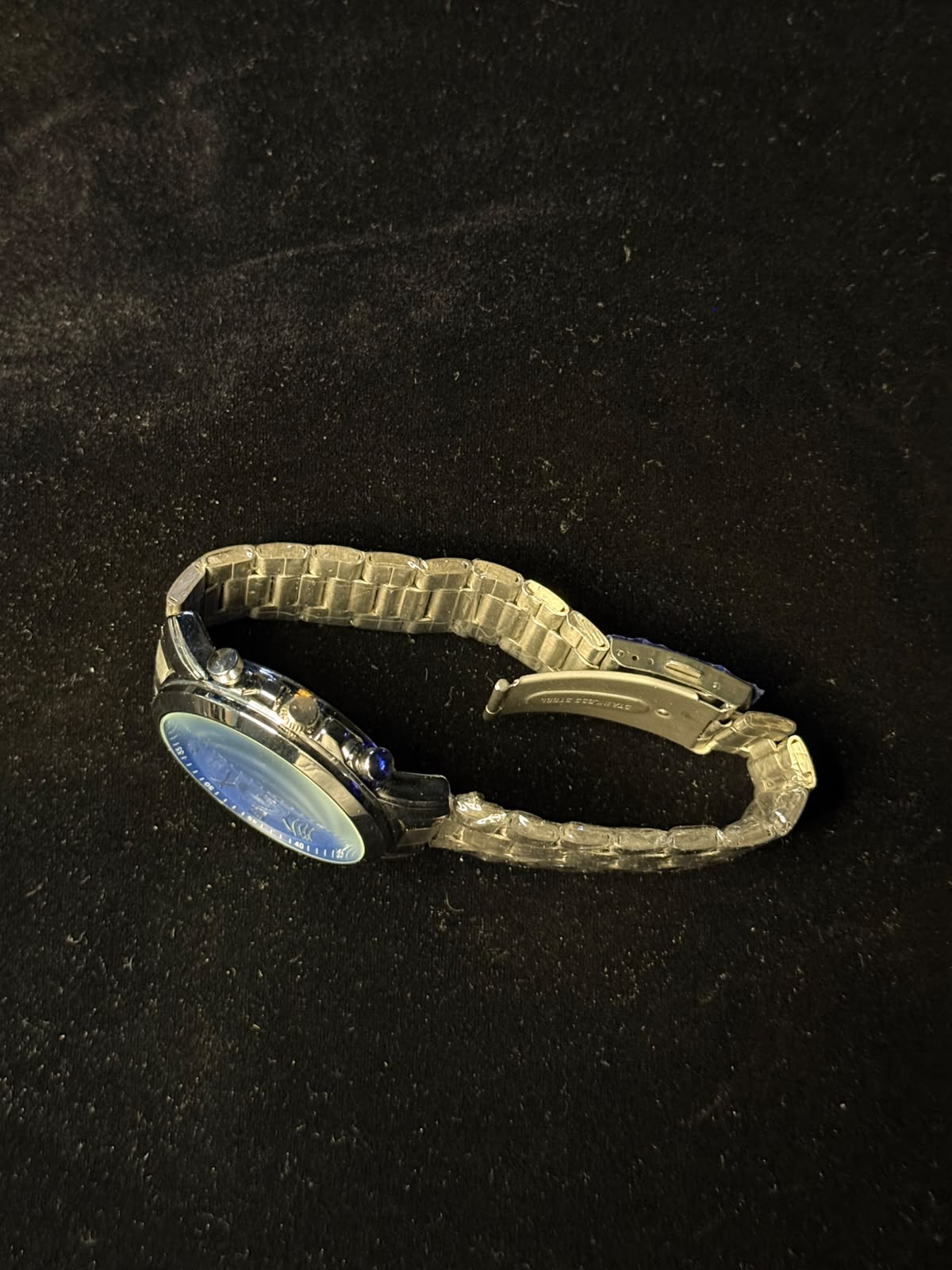 Reloj Fossil Cronógrafo con Esfera Azul Brillante Y Numeros Romanos De Acero Inoxidable