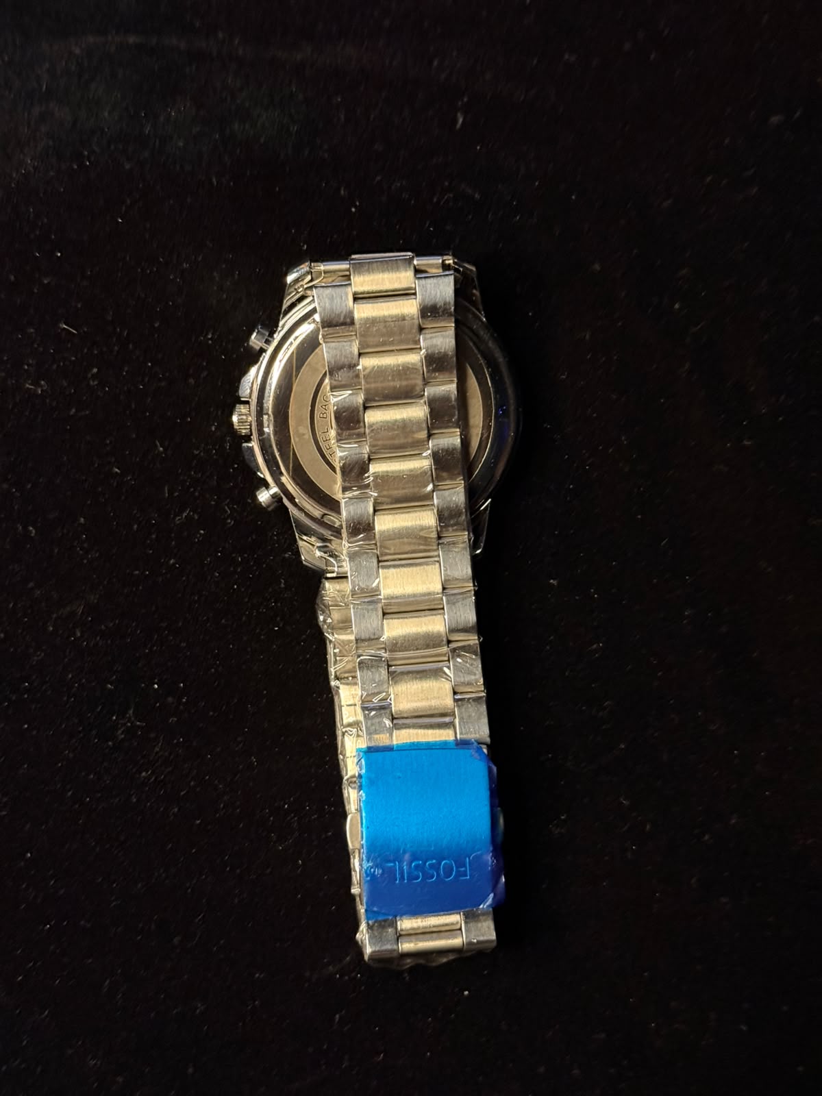 Reloj Fossil Cronógrafo con Esfera Azul Brillante Y Numeros Romanos De Acero Inoxidable